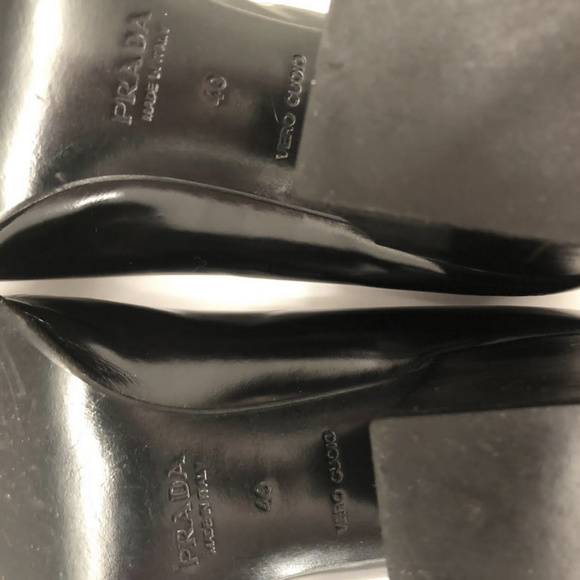 Prada black shoes with point toes and chunky heels - Picture 8 of 8